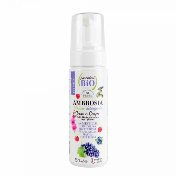 Ambrosia - Mousse detergente viso-corpo.