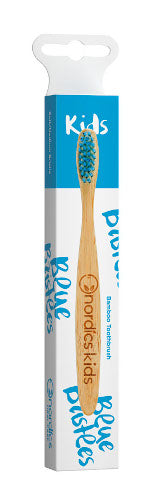 Eco spazzolino da denti per Bambini - di bambù con setole blu
